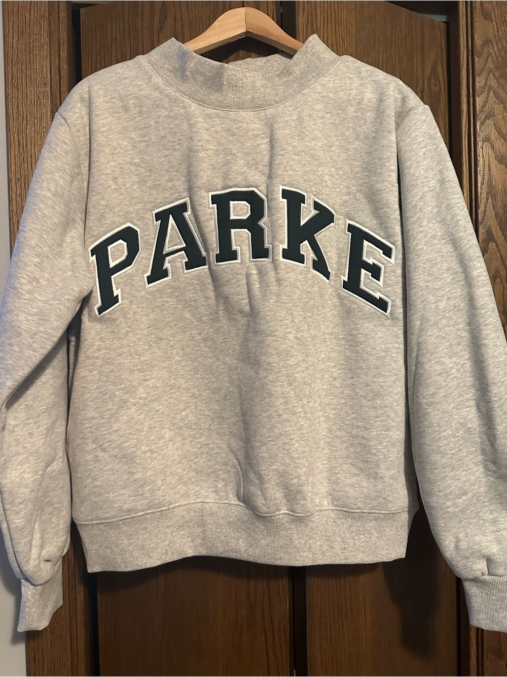 PARKE Varsity fleece mockneck s/m
